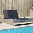 Ligstoel van poly rattan voor een comfortabele zitervaring met wasbare hoes - Ligstoelen