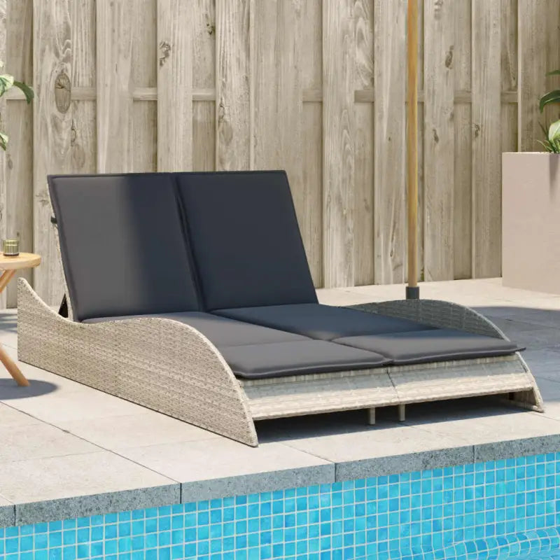 Ligstoel van poly rattan voor een comfortabele zitervaring met wasbare hoes - Ligstoelen