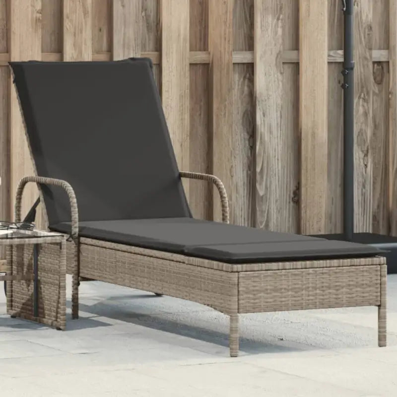 Ligstoel van poly rattan voor een comfortabele zitervaring met wasbare hoes - Lichtgrijs / 1 - Ligstoelen