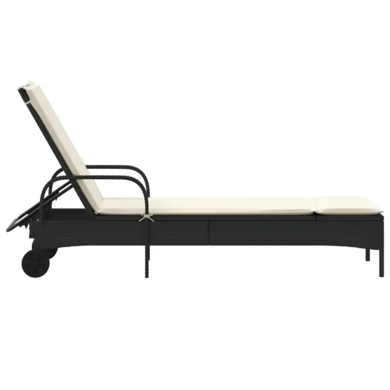 Ligstoel van poly rattan voor een comfortabele zitervaring met wasbare hoes - Ligstoelen