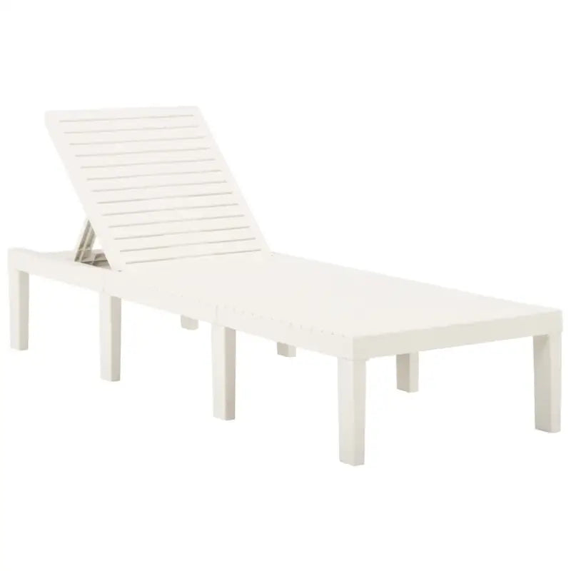 Ligstoel voor tuin of terras met kunststof en gemakkelijk schoon te maken - Wit / 1 / Nee - Ligstoelen