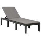 Ligstoel voor tuin of terras met kunststof en gemakkelijk schoon te maken - Antraciet / 1 / Ja - Ligstoelen