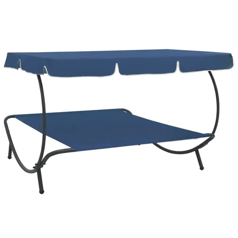 Ligstoelen met oxford stof en grote luifel voor tuin en strand - Ligstoelen