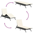 Ligstoelen met poly rattan en verstelbare posities voor buitencomfort - Ligstoelen