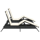 Ligstoelen met poly rattan en verstelbare posities voor buitencomfort - Ligstoelen
