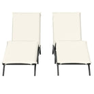 Ligstoelen met poly rattan en verstelbare posities voor buitencomfort - Ligstoelen