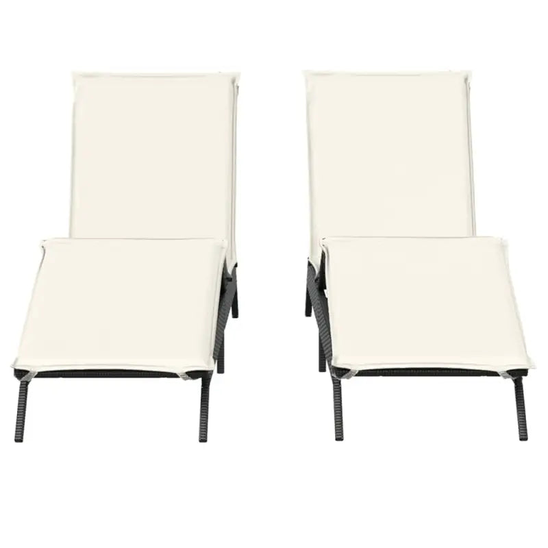 Ligstoelen met poly rattan en verstelbare posities voor buitencomfort - Ligstoelen