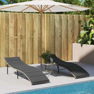 Ligstoelen met poly rattan voor een comfortabele zitervaring buiten - Lichtgrijs / 1 - Ligstoelen