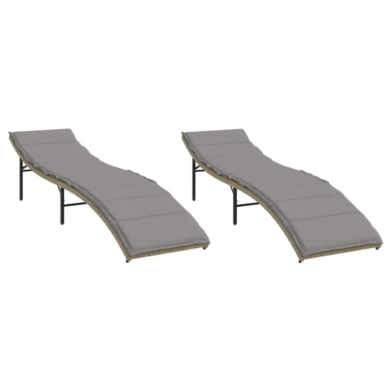 Ligstoelen met poly rattan voor een comfortabele zitervaring buiten - Ligstoelen