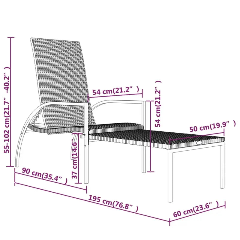Ligstoelen met Polyetheen Rattan voor ultiem tuincomfort - Ligstoelen
