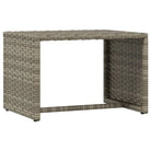 Ligstoelen met tafel van PE-rattan in grijs materiaal voor buitengebruik - Ligstoelen