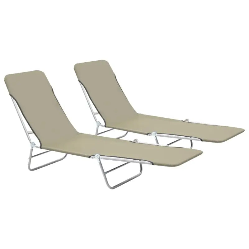Ligstoelen met verstelbare rugleuning en oxford stof voor buitenplezier - Taupe / 2 - Ligstoelen