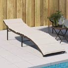 Ligstoelen met verstelbare rugleuning en poly rattan voor buitengebruik - Bruin / 1 - Ligstoelen