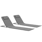 Ligstoelen set met opvouwbare strandmatten voor strand en camping - Ligstoelen