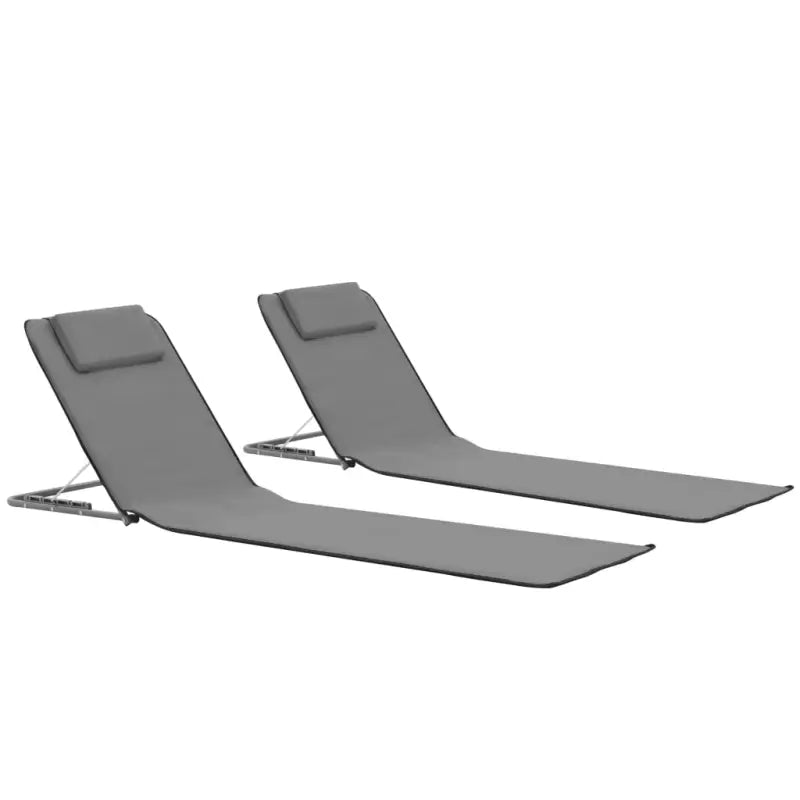Ligstoelen set met opvouwbare strandmatten voor strand en camping - Ligstoelen