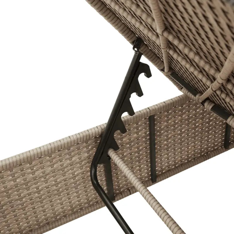 Ligstoelen set met poly rattan en comfortabele zitervaring - Ligstoelen