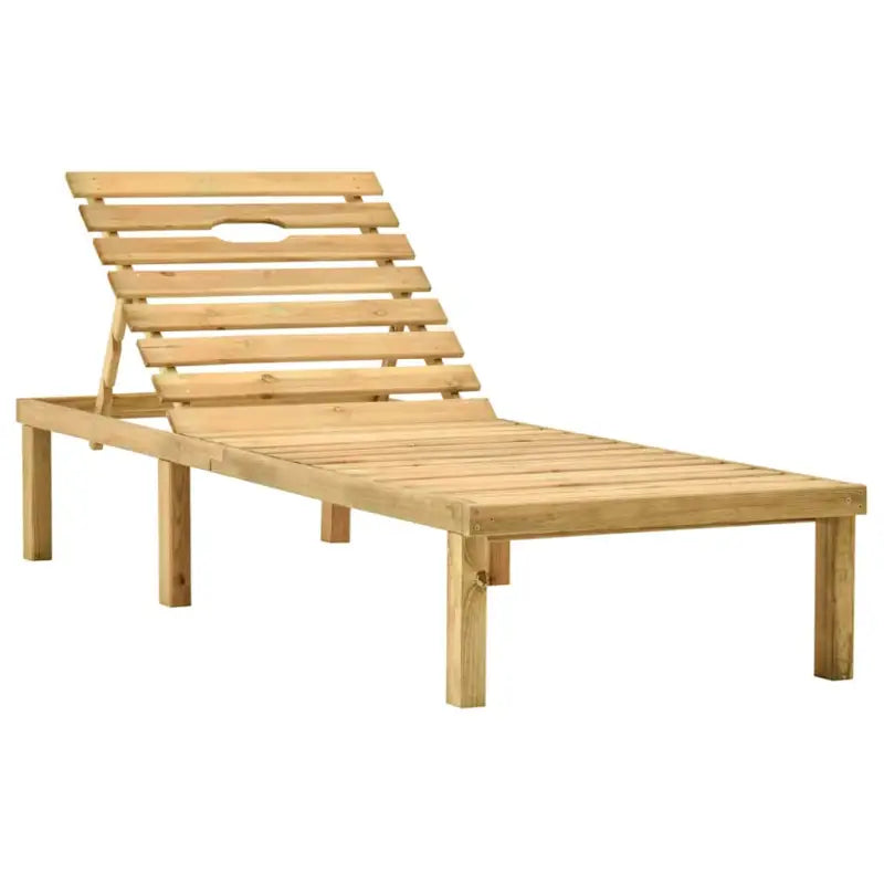 Ligstoelen van geïmpregneerd grenenhout met rustieke charme - 1 / Zonder tafel - Ligstoelen