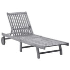 Ligstoelen van massief acaciahout voor ultiem tuincomfort - Grijs / 1 / Ligbed - Ligstoelen