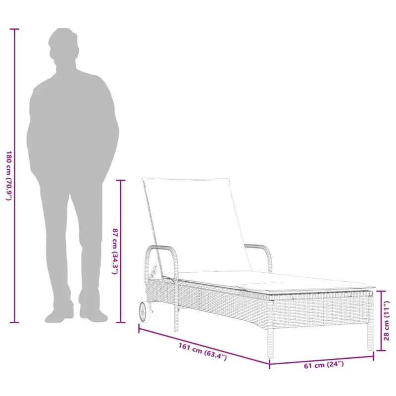 Ligstoelen van poly rattan voor een comfortabele zitervaring - Ligstoelen