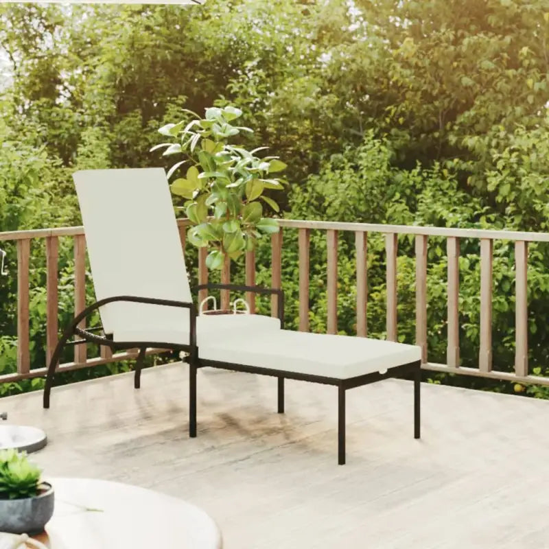 Ligstoelen van polyetheen rattan voor ultiem buitencomfort - Zwart / 1 - Ligstoelen