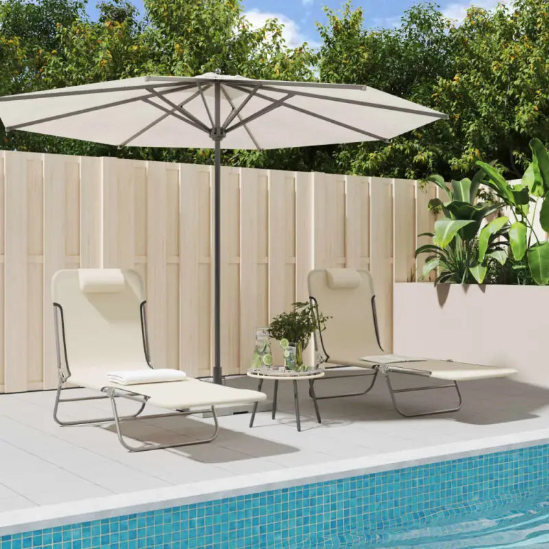 Ligstoelen voor tuin en buitenruimte met ademend UV-bestendig textileen - Ligstoelen