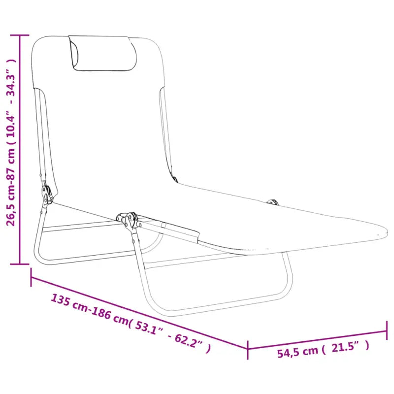 Ligstoelen voor tuin en buitenruimte met ademend UV-bestendig textileen - Ligstoelen