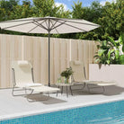 Ligstoelen voor tuin en buitenruimte met ademend UV-bestendig textileen - Crème / 2 - Ligstoelen