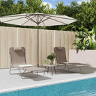 Ligstoelen voor tuin en buitenruimte met ademend UV-bestendig textileen - Bruin / 2 - Ligstoelen