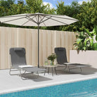 Ligstoelen voor tuin en buitenruimte met ademend UV-bestendig textileen - Grijs / 2 - Ligstoelen