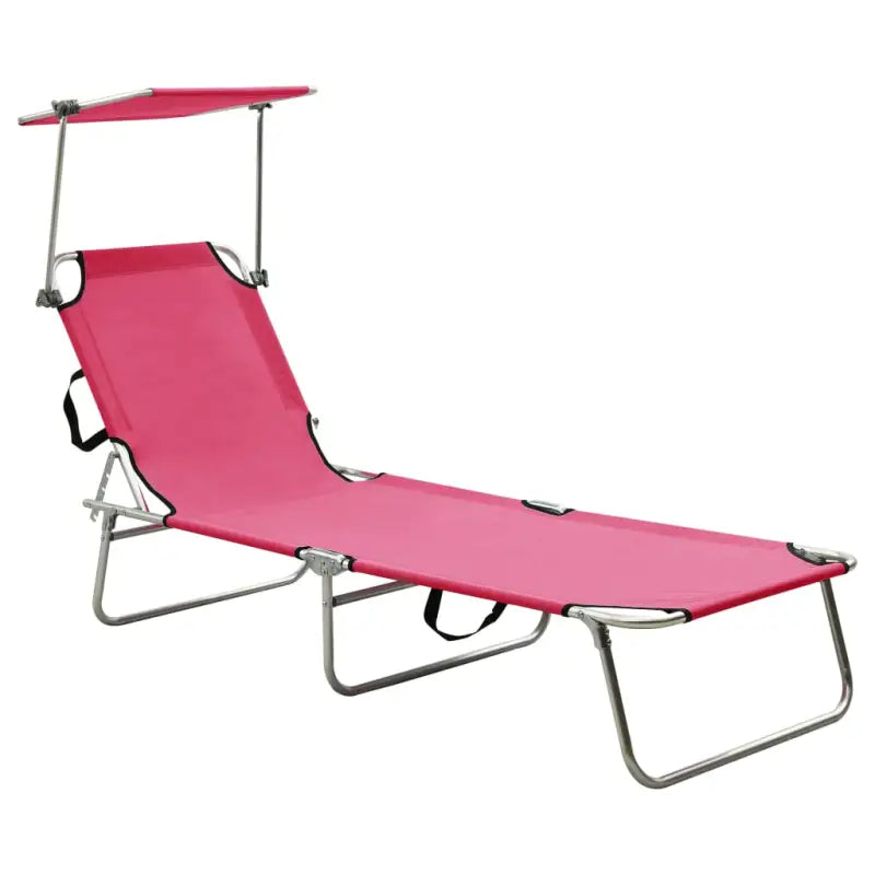 Ligtplaat met Luifel voor Buitengebruik - Roze / 1 - Ligstoelen
