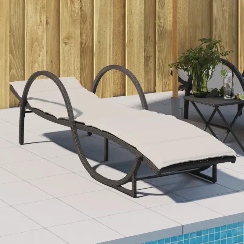 Ligtstoel met verstelbare rugleuning en poly rattan voor buitenplezier - Zwart / 1 - Ligstoelen