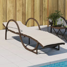 Ligtstoel met verstelbare rugleuning en poly rattan voor buitenplezier - Bruin / 1 - Ligstoelen