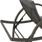Ligtstoel met verstelbare rugleuning en poly rattan voor buitenplezier - Ligstoelen