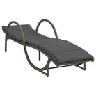 Ligtstoel met verstelbare rugleuning en poly rattan voor buitenplezier - Ligstoelen
