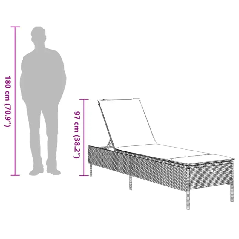 Ligtstoelen van poly rattan voor een comfortabele zitervaring met wasbare hoes - Ligstoelen