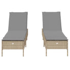Ligtstoelen van poly rattan voor een comfortabele zitervaring met wasbare hoes - Ligstoelen