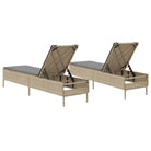 Ligtstoelen van poly rattan voor een comfortabele zitervaring met wasbare hoes - Ligstoelen
