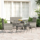 Loun Average set van gepoedercoat staal voor tuin of terras - Grijs - Tuinsets