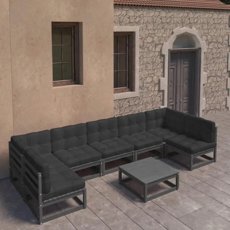 Lounge Compatible tuinset voor ontspannen samen genieten - Zwart / Ja - Tuinsets