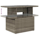 Lounge loungeset in grijs materiaal met waterdichte tas en gepoedercoat staal - Grijs / met opbergruimte - Tuinsets