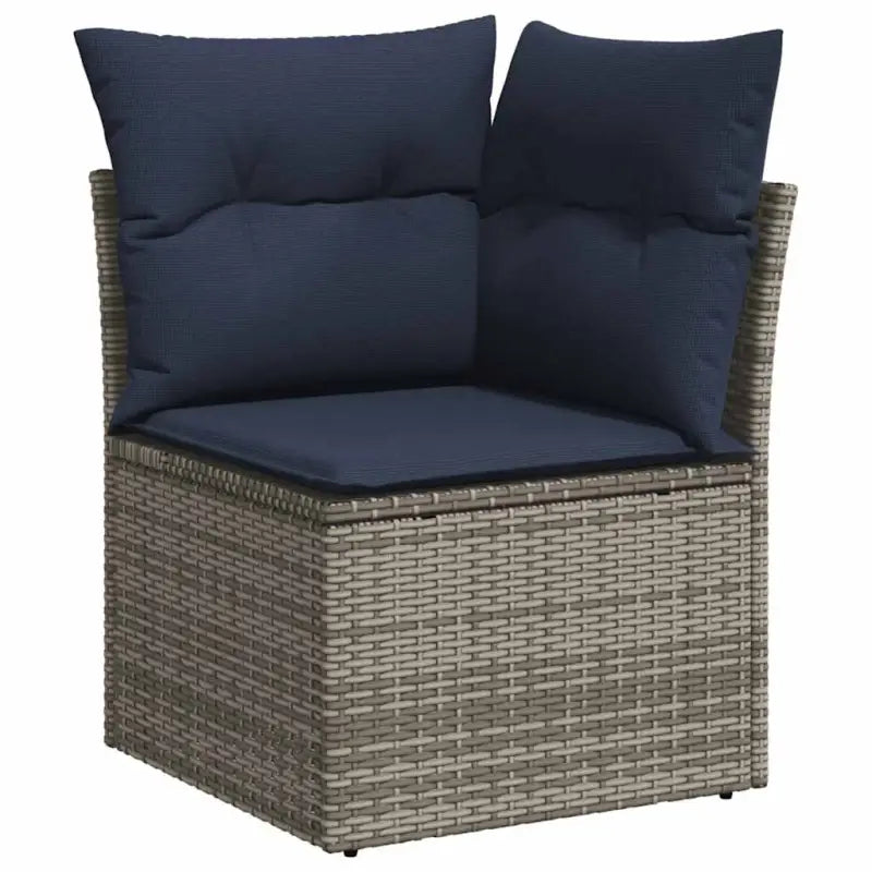 Lounge loungeset in grijs materiaal met waterdichte tas en gepoedercoat staal - Grijs / met opbergruimte - Tuinsets