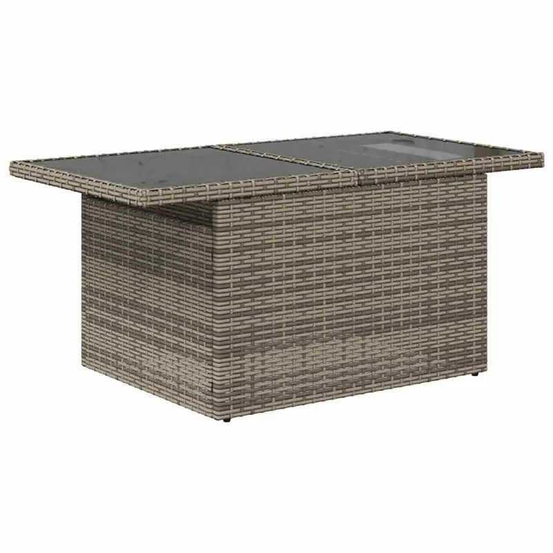Lounge loungeset in grijs materiaal met waterdichte tas en gepoedercoat staal - Grijs / met opbergruimte - Tuinsets
