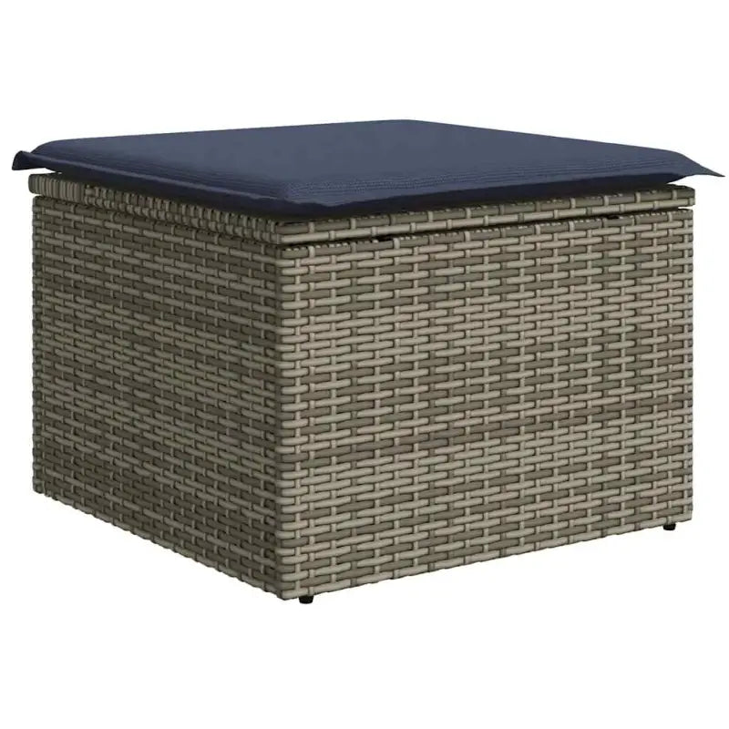Lounge loungeset in grijs materiaal met waterdichte tas en gepoedercoat staal - Grijs / met opbergruimte - Tuinsets