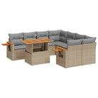 Lounge set in beige materiaal met gepoedercoat staal en comfortabele afmetingen - Tuinsets