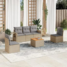 Lounge set in zwart materiaal met gepoedercoat staal en waterdichte tas - Beige en grijs - Tuinsets
