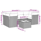 Lounge Set met Waterdichte Tas en Gepoedercoat Staal in Beige - Tuinsets