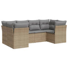 Lounge set met waterdichte tas en poly rattan voor tuin of terras - Tuinsets