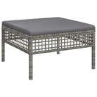 Lounge set van poly rattan met gepoedercoat staal afmetingen in grijs materiaal - Tuinsets