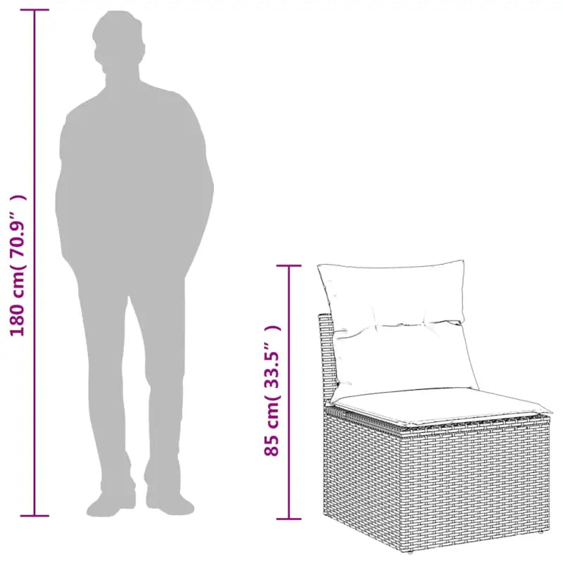 Lounge tuinset in beige materiaal met gepoedercoat staal en comfortabele afmetingen - Tuinsets