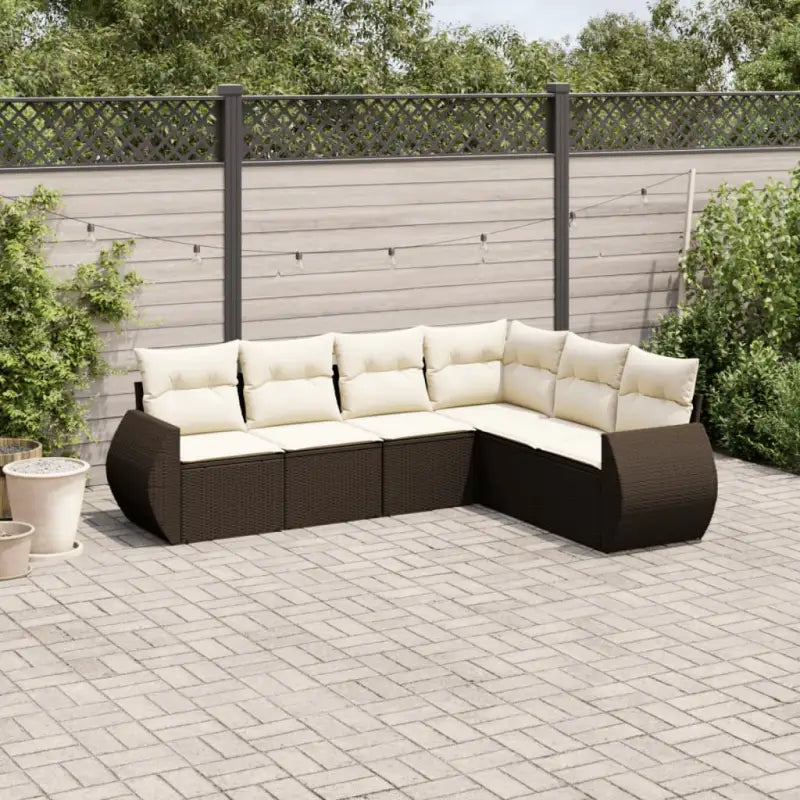 Lounge Tuinset in Beige Materiaal met Gepoedercoat Staal en Waterdichte Tas - Bruin en crème / Zonder tafel - Tuinsets